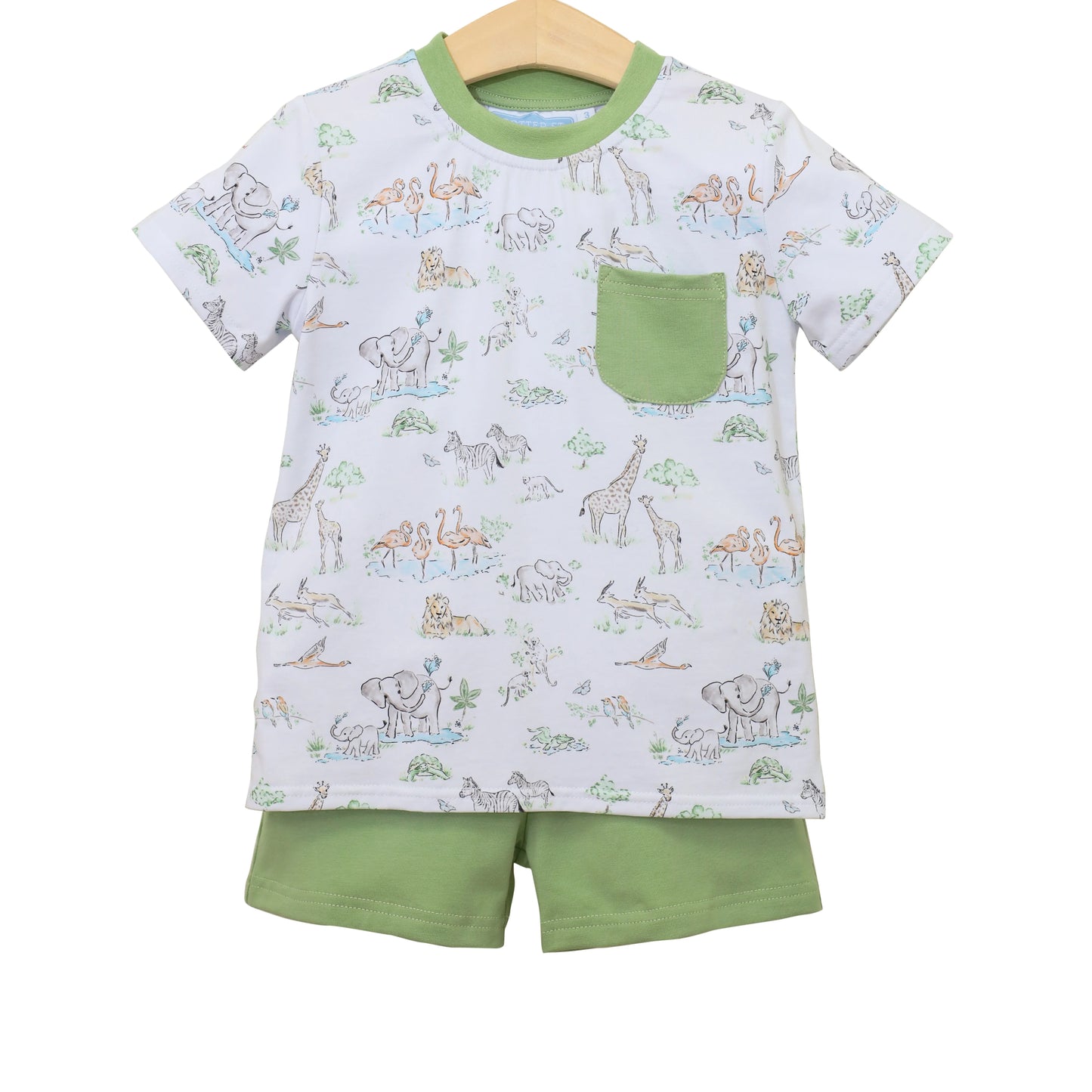 Trotter Street - Safari Animal Pocket Short Set