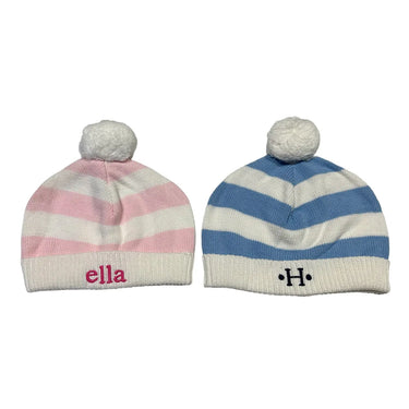 A Soft Idea - Cotton Striped Hat with Pom Pom