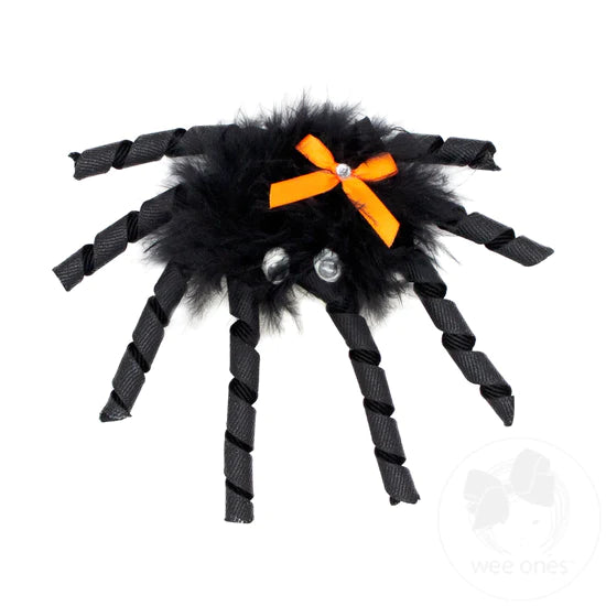 Wee Ones - Fuzzy Spider with Bow Hair Clip