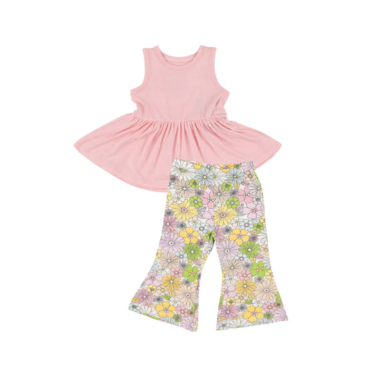 Angel Dear - Peplum Tank Top + Baby Bells - Mixed Retro Floral