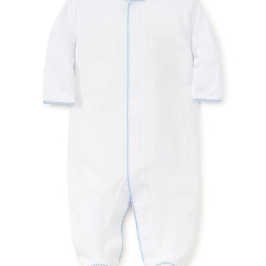 Kissy Kissy - New Premier Basics Footie - White/Lt Blue