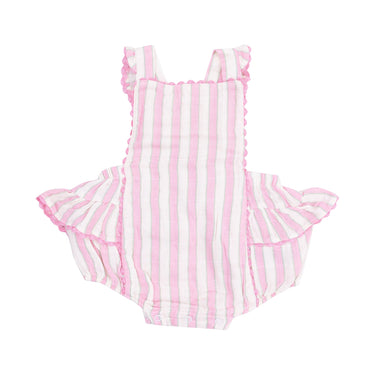 Angel Dear - Candy Stripe Ric-Rac Ruffle Sunsuit