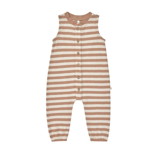 Rylee & Cru - Summer Waffle Jumpsuit - Clay Stripe