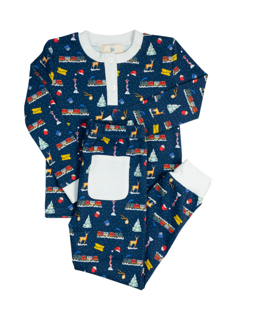 Smockingbird - Polar Express Pajama Set