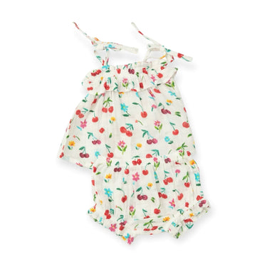 Angel Dear - Ruffle Top & Bloomer - Cherry