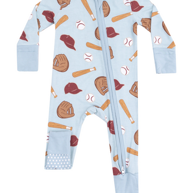Angel Dear - Baseball  2 Way Zipper Romper