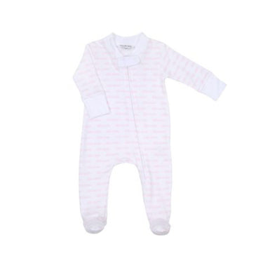 Magnolia Baby - Little Sister Printed Zipper Footie