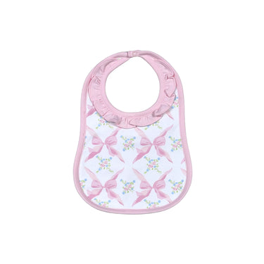 Baby Loren - Pink Bows Pima Bib