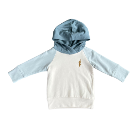 Baby Sprouts- Raglan Hoodie Bolt