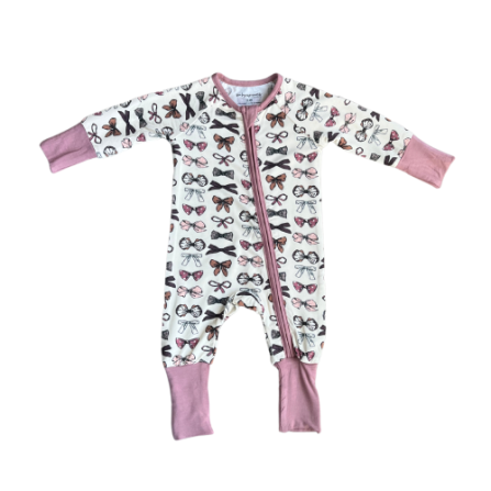 Baby Sprouts - Footless Romper - Bows