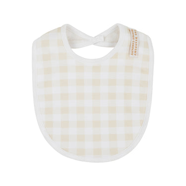 The Beaufort Bonnet - Burp Me Bib - Palmetto Pearl Gingham With Worth Avenue White