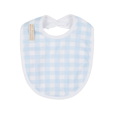 The Beaufort Bonnet - Burp Me Bib Buckhead Blue Gingham With Worth Avenue White