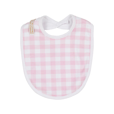 The Beaufort Bonnet - Palm Beach - Burp Me Bib - Pink Gingham /Worth Avenue