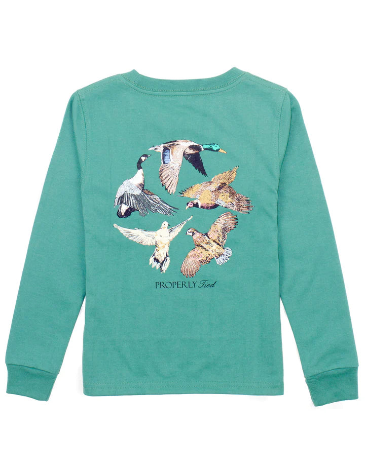 Properly Tied - Baby & Boys Flock LS - Teal