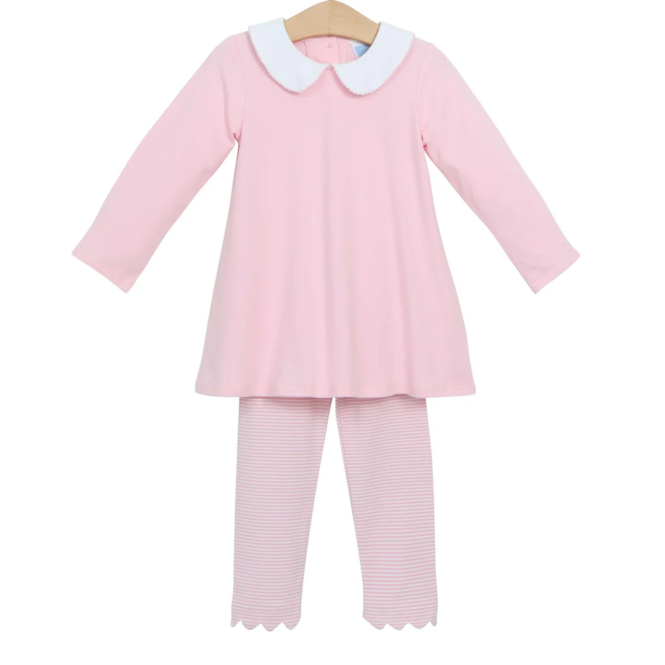 Trotter Street - Claire Pants Set - Light Pink Stripe