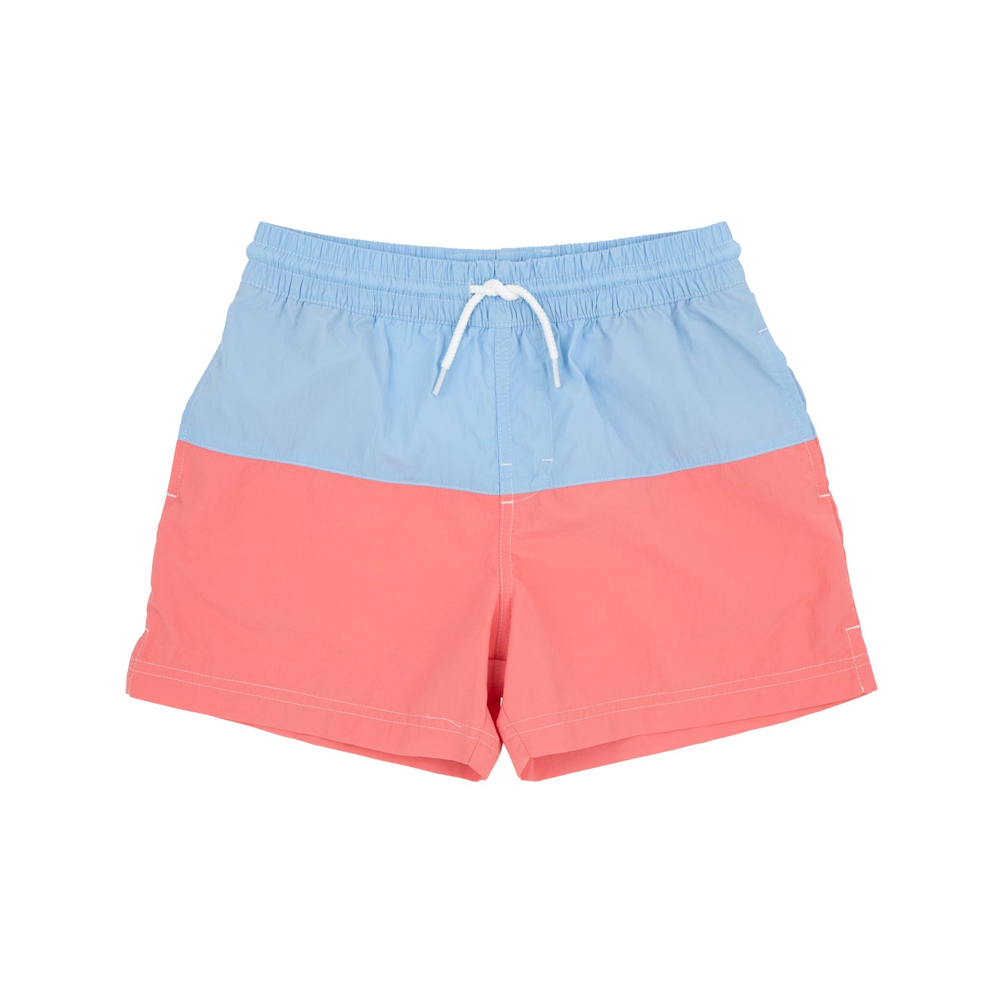 The Beaufort Bonnet - Country Club Colorblock Trunks Beale Street Blue & Parrot Cay Coral With T.B.B.C. Pocket