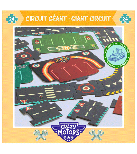 DJECO - Circuit Giant - 24 Piece Puzzle