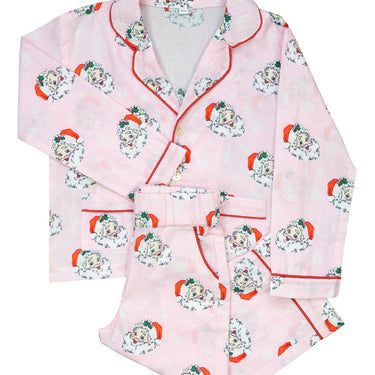 Smockingbird - Pink Vintage Santa Pajama Set
