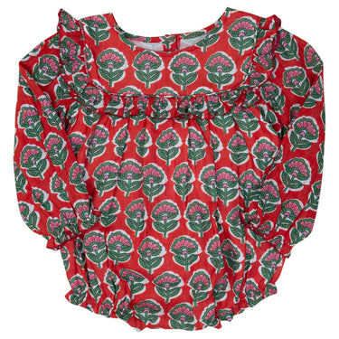 Smockingbird - Christmas Floral with Gold Lurex Bubble