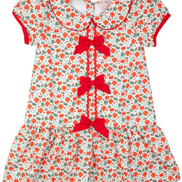 Smockingbird - Holiday Floral Bow Dress