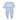 Baby Loren - Blue Pima Hand Smocked Footie