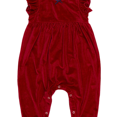 Pink Chicken - Baby Girls Velour Jennifer Jumper Red