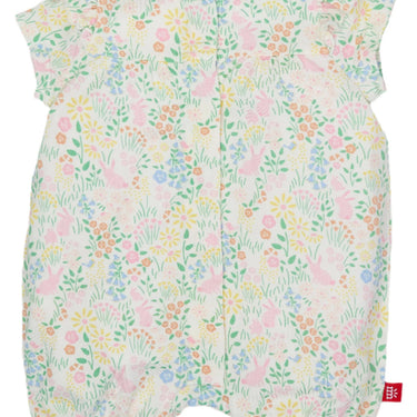 Magnetic Me - Hoppy Garden Modal Ruffle Sleeve Romper