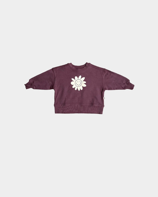 Babysprouts - Boxy Sweatshirt - Smiley / Rose Brown