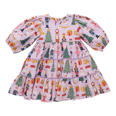 Pink Chicken - Girls Peachy Dress Lavender Nutcracker