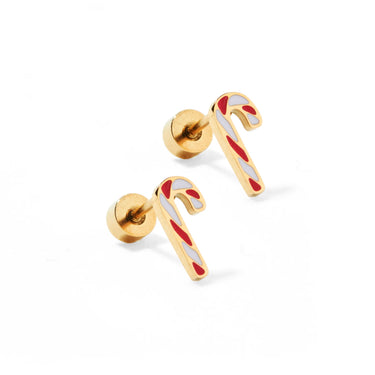 Linny Co - Peppermint Twist Screwback Stud Earrings