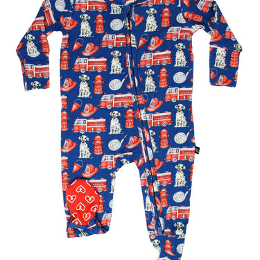 Lev Baby - Honor Zippered Footie - Fireman