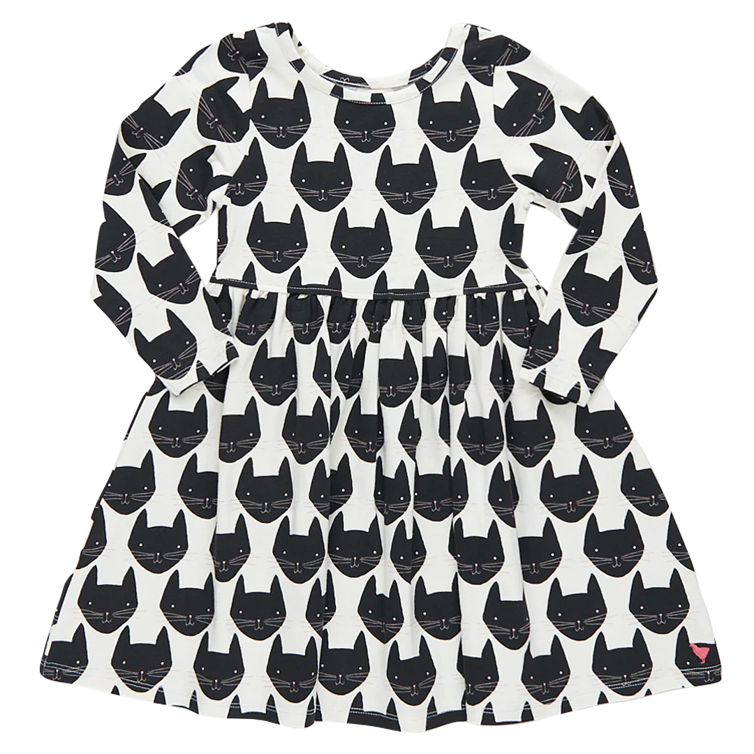 Pink Chicken - Organic Steph Dress - Black Cat