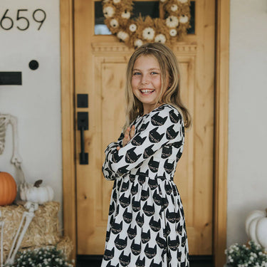Pink Chicken - Organic Steph Dress - Black Cat