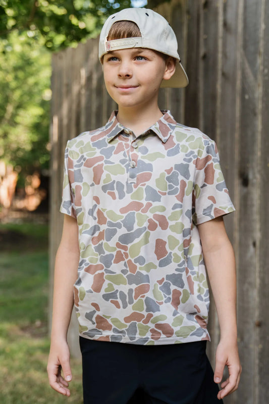 Burlebo - Youth Polo - Driftwood Camo