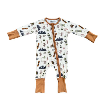 Baby Sprouts - Footless Romper - Winter Ski