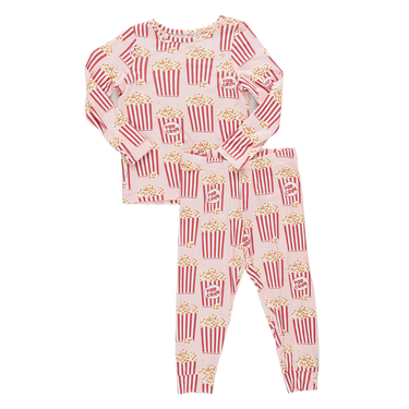 Pink Chicken - Kids Bamboo PJ Set - Pink Popcorn