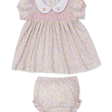 Kissy Kissy -  Garden Trellis Floral Smocked Dress Set