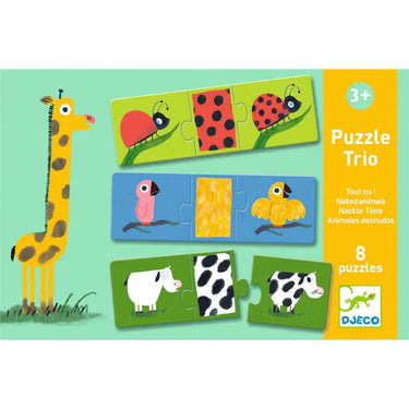 DJECO - Puzzle Trio Naked Animals