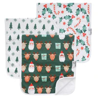 Copper Pearl - Burp Cloth Set (3-Pack) - Prancer