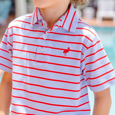 Beaufort Bonnet - Prim & Proper. Polo SS Pima - Broward Blue