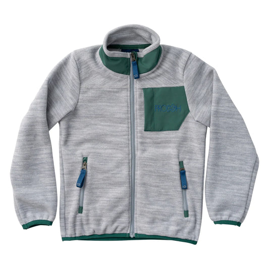 Prodoh - Colorblock Fleece Jacket - Oyster Mushroom