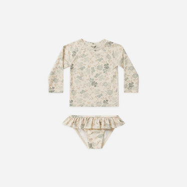 Rylee & Cru -  Rash Guard Girls Set  - Blue Floral
