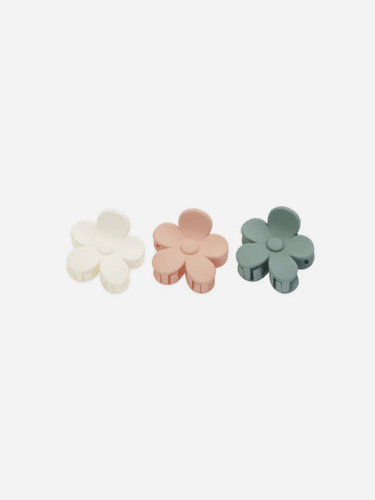 Rylee & Cru - Flower Clip Set - Aqua, Ivory, and Blush