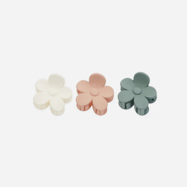 Rylee & Cru - Flower Clip Set - Aqua, Ivory, and Blush