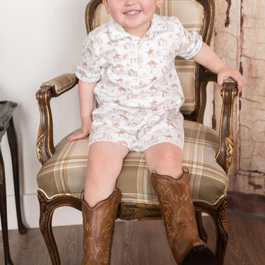 Ruth and Ralph - Western Toile Harold Romper