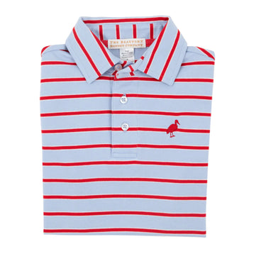 Beaufort Bonnet - Prim & Proper. Polo SS Pima - Broward Blue