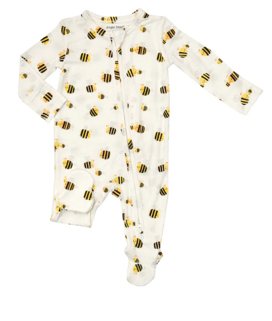 Angel Dear - 2-Way Zipper Footie - Chubby Bees