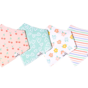 Copper Pearl Bandana Bib Set (4 Pack) - Cheery