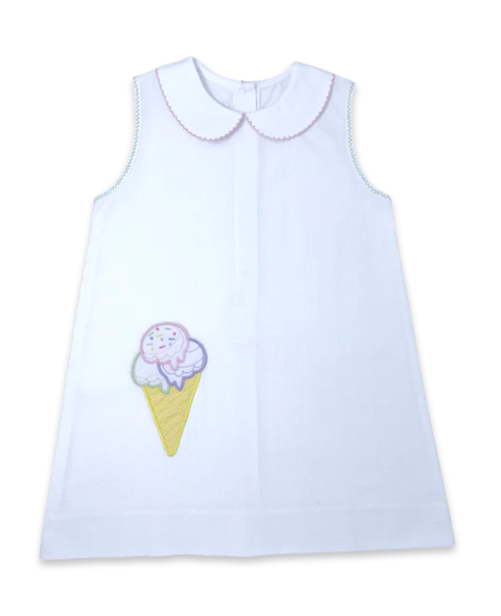 Lullaby Set Olive Dress - Ice Cream