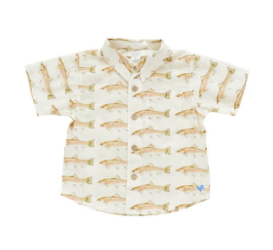 Pink Chicken Boys Jack Shirt - Rainbow Trout